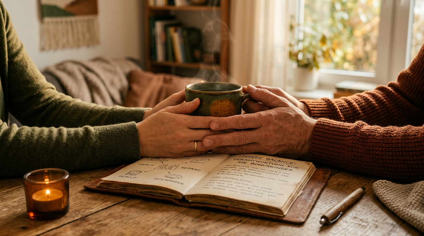 Patchworkfamilie im Gespräch über gemeinsame Verantwortung