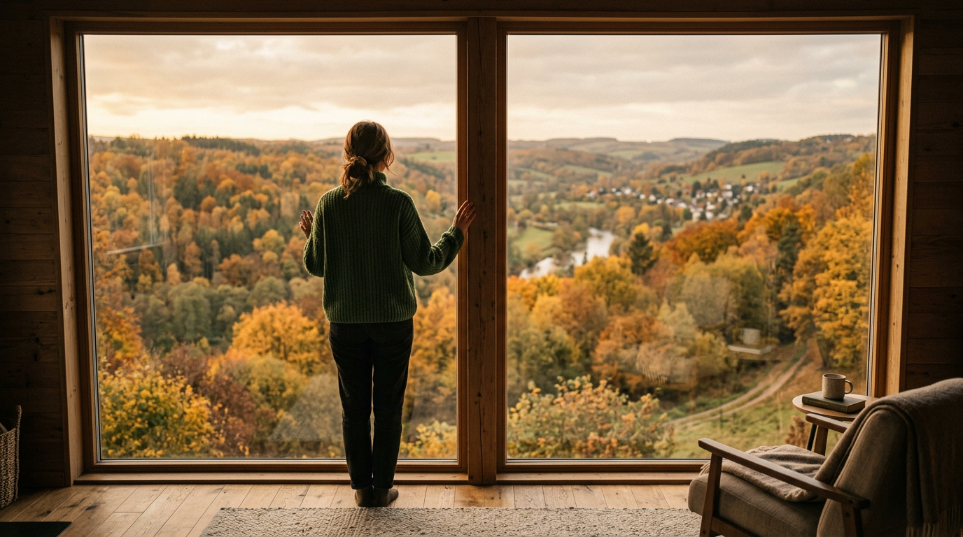 Nachdenkliche Frau blickt aus dem Fenster — Eifersucht als Bonusmama überwinden