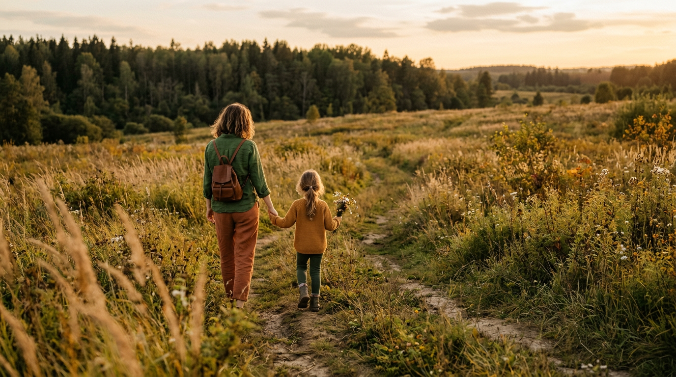 Paar sitzt mit Kindern am Tisch - unterschiedliche Erziehungsvorstellungen in der Patchworkfamilie