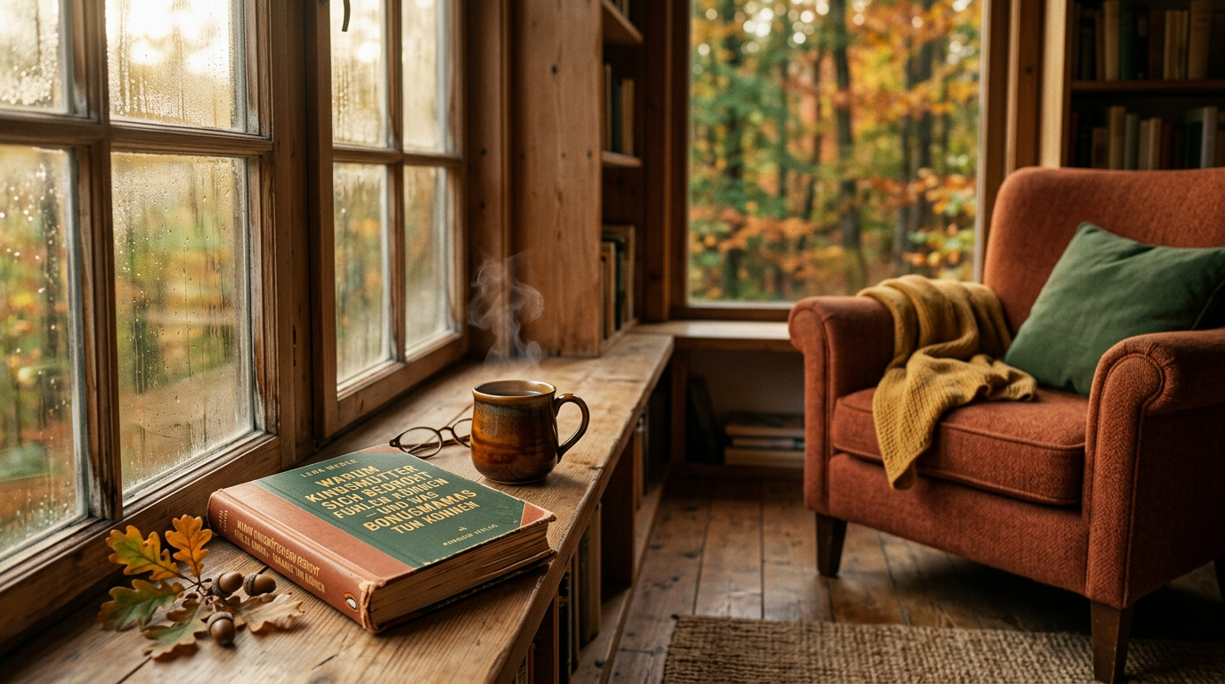 Bonusmama sitzt nachdenklich auf einer Bank im Grünen und reflektiert ihre Gefühle